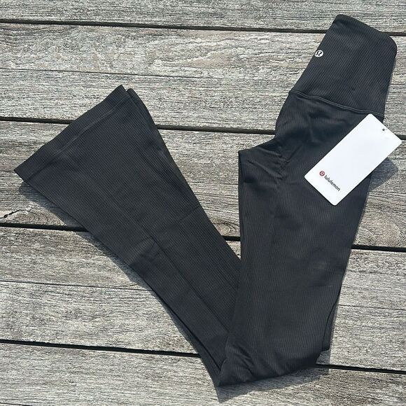 lululemon Align High-Rise Ribbed Mini-Flare Pant Regular size 0 XS‎ NWT - Picture 1 of 7